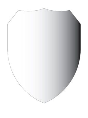 Laser Sublimation Blanks : 3mm Super Single Sided Glossy Sublimation MDF Large Wall Shield Style Award/Trophy