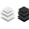 Laser Acrylic Blanks : BLACK & WHITE Various SQUARE 10, 12, 15, 18, 20, 25 & 30cm in 3mm & 5mm