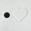 Laser Sublimation Blanks : 3mm Subli-Acrylic HEART Fridge Magnet