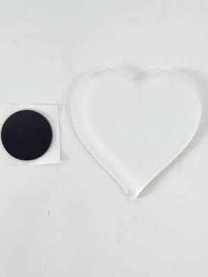 Laser Sublimation Blanks : 3mm Subli-Acrylic HEART Fridge Magnet