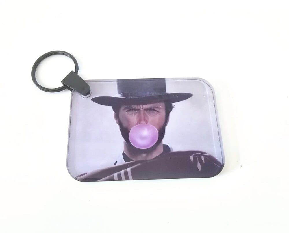 Laser Sublimation Blanks : 3 or 4mm RECTANGLE Portrait or Landscape Subli-Acrylic, Disc + with split keyring & clip