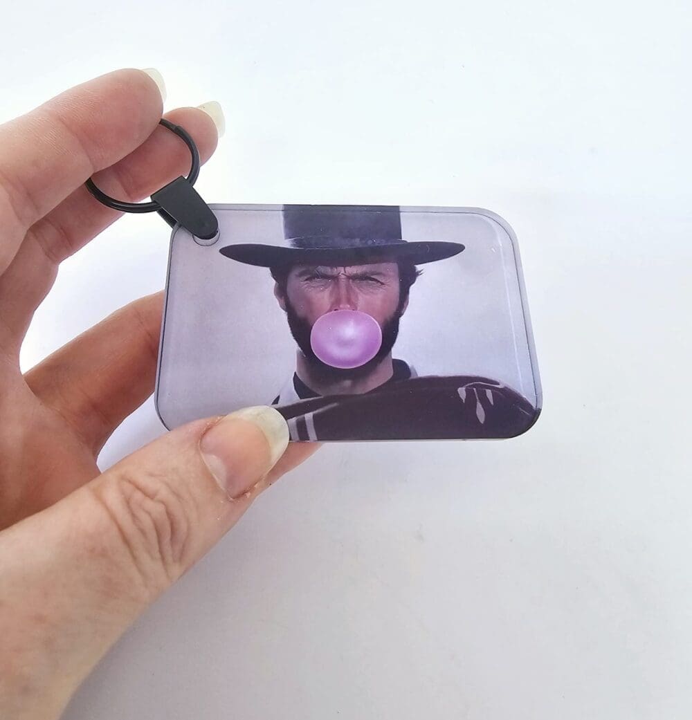 Laser Sublimation Blanks : 3 or 4mm RECTANGLE Portrait or Landscape Subli-Acrylic, Disc + with split keyring & clip