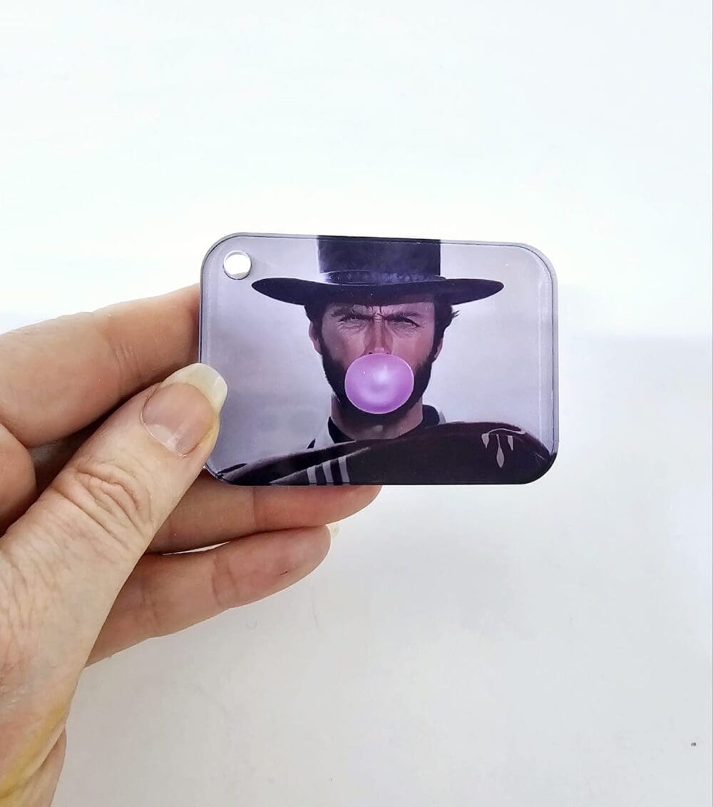 Laser Sublimation Blanks : 3 or 4mm RECTANGLE Portrait or Landscape Subli-Acrylic, Disc + with split keyring & clip