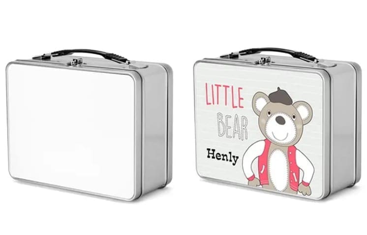 Sublimation Blanks : Rectangle Tin for lunch or storage container