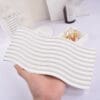 Silicone Moulds : Various Sized Wave Shaped Silicone Moulds Trays
