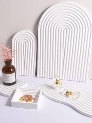 Silicone Moulds : Various Sized Wave Shaped Silicone Moulds Trays