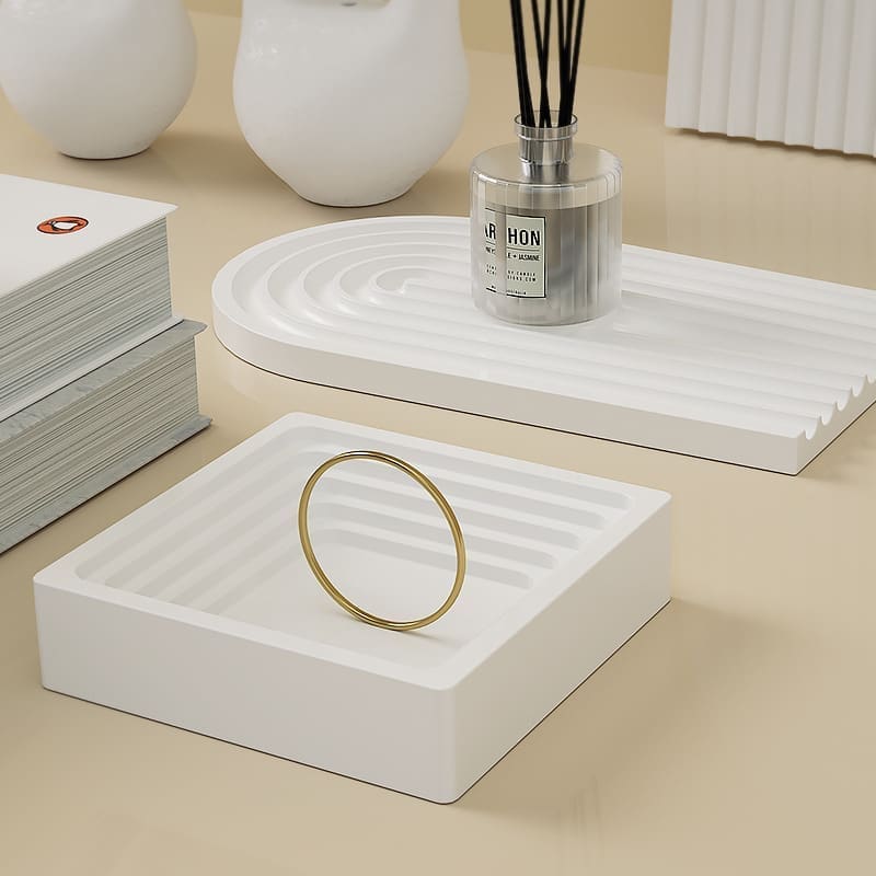 Silicone Moulds : Various Sized Wave Shaped Silicone Moulds Trays