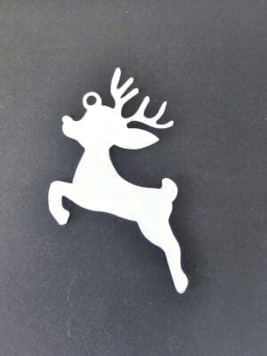 Xmas Raindeer Laser Acrylic Shapes : CLEAR Acrylic Christmas Tree Shapes : Reindeer (1.5, 2, 3 & 5mm)