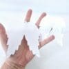 Laser Sublimation Blanks : Subli-Acyrlic (with white coating) Christmas Tree Shapes : Angel Wings Small/Large (3 and 4mm)