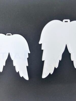 angel wings clear Laser Sublimation Blanks : Subli-Acyrlic (with white coating) Christmas Tree Shapes : Angel Wings Small/Large (3 and 4mm)