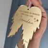 Laser Acrylic Shapes : MIRROR Acrylic Christmas Tree Shapes : Angel Wings Small/Large (2 & 3mm) [Gold, Rose Gold, Bronze, Silver]