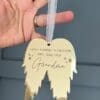 Laser Acrylic Shapes : MIRROR Acrylic Christmas Tree Shapes : Angel Wings Small/Large (2 & 3mm) [Gold, Rose Gold, Bronze, Silver]