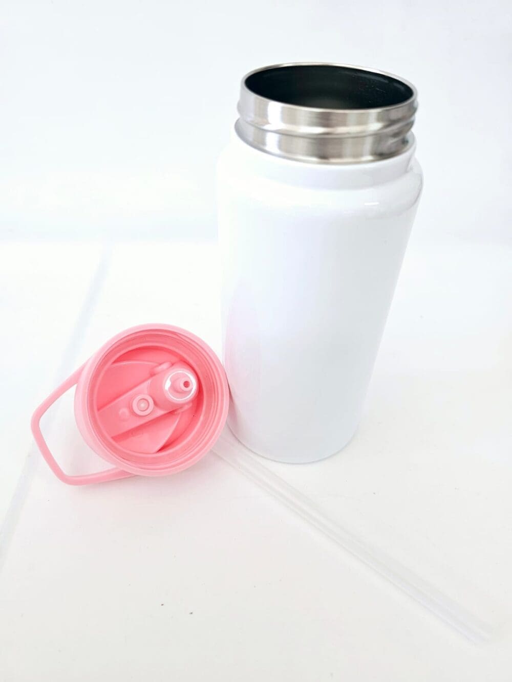 15ozColouredLidTumblers3 Sublimation Blanks : 420ml (14oz) White Flip Spout Tumbler & Coloured Lids