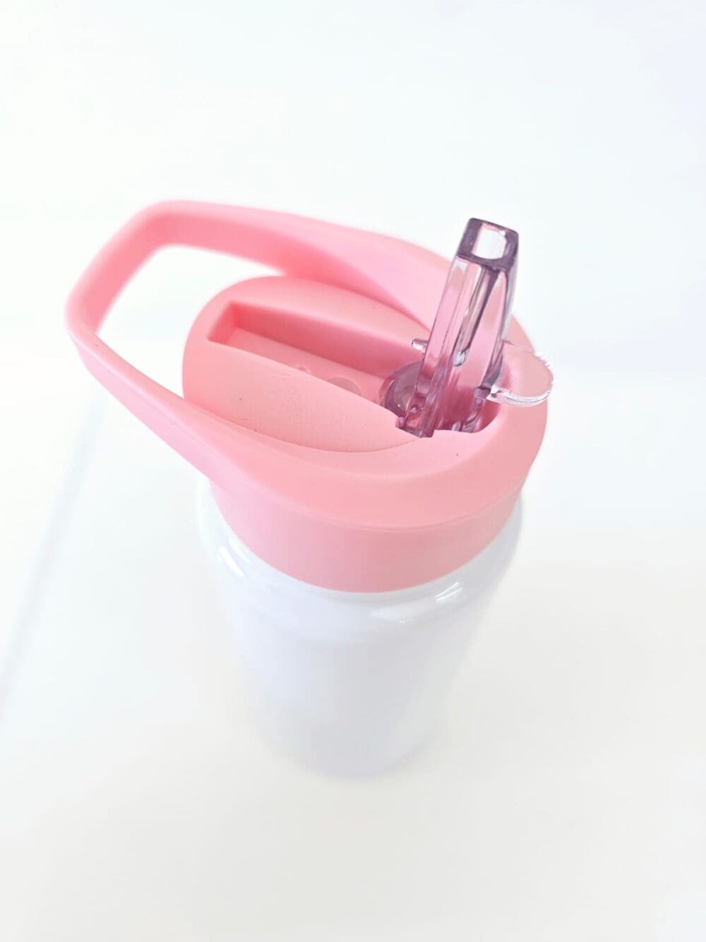 15ozColouredLidTumblersLight Pink Sublimation Blanks : 420ml (14oz) White Flip Spout Tumbler & Coloured Lids