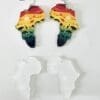Africa earrings EARR9a Laser Acrylic Shapes : (EARR9) 3mm Blank Subli Acrylic Africa Earrings + attachments