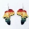 Africa earrings EARR9b Laser Acrylic Shapes : (EARR9) 3mm Blank Subli Acrylic Africa Earrings + attachments
