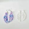 Angle Wings Laser Sublimation Blanks : (EARR4) 3mm Blank Subli Acrylic Angel Winged Earrings + attachments