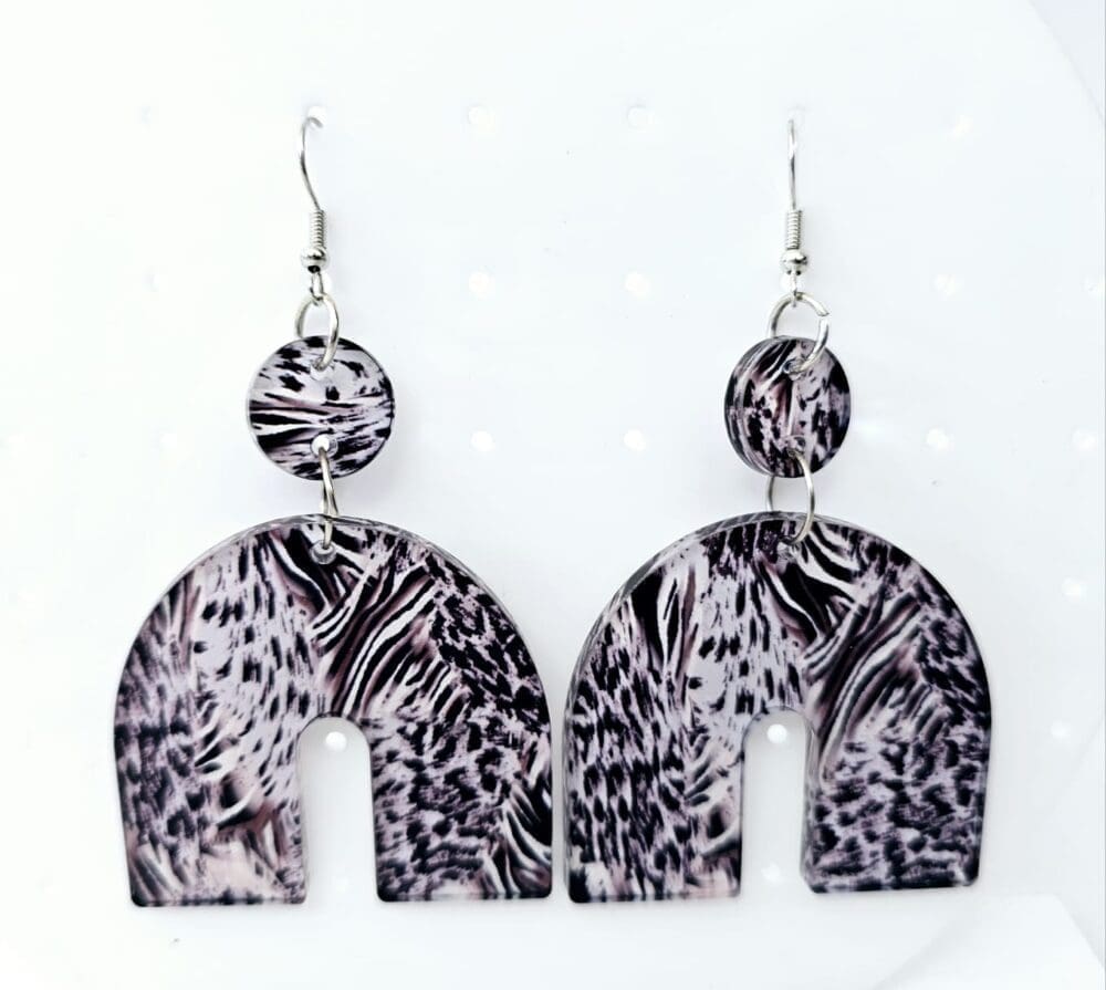 Laser Sublimation Blanks : (EARR12) 3mm Blank Boho Subli Acrylic Earrings + attachments