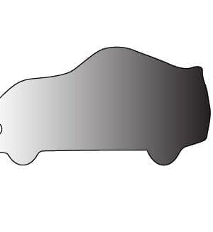 Laser Sublimation Blanks  : 3mm or 4mm Subli-Acrylic Car Keychain with split keyring & clip