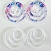 Laser Sublimation Blanks  : (EARR5) 3mm Blank Subli Acrylic Circular Earrings + attachments