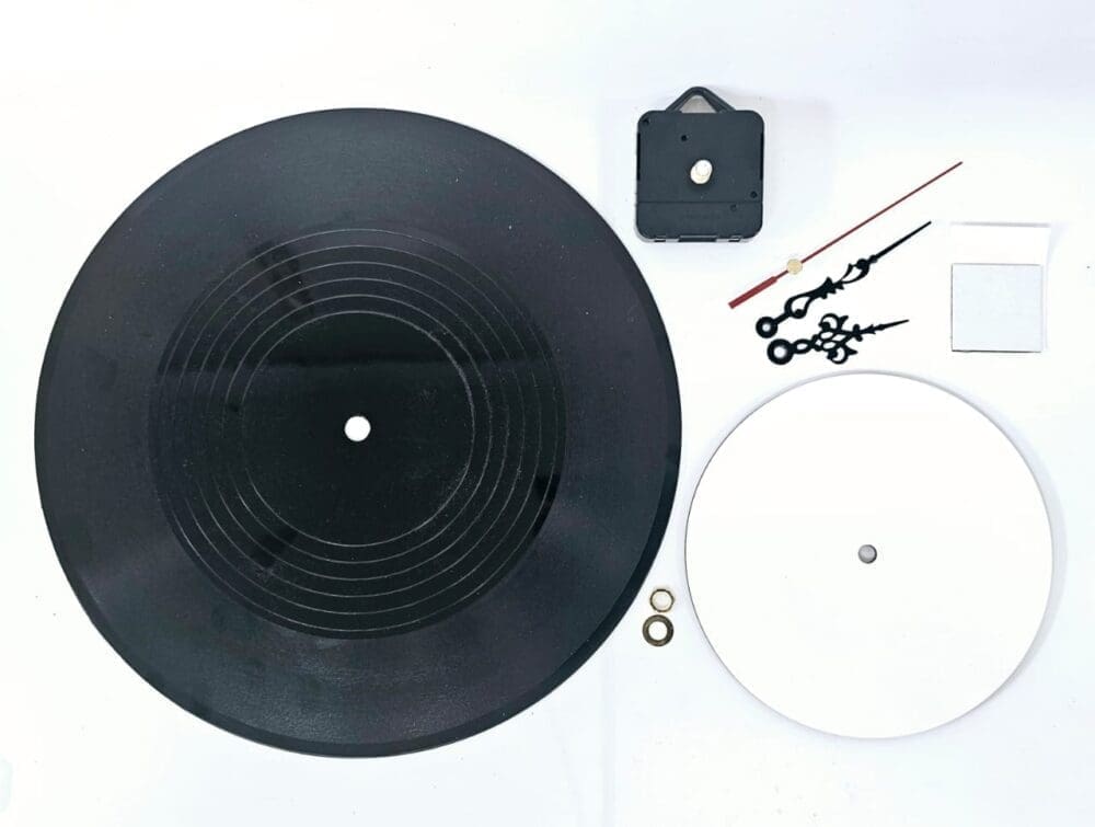 Sublimation Blanks : Classic Record Vinyl Style Clock with Glossy sublimation MDF