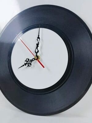 ClockMDF VINLY Sublimation Blanks : Classic Record Vinyl Style Clock with Glossy sublimation MDF