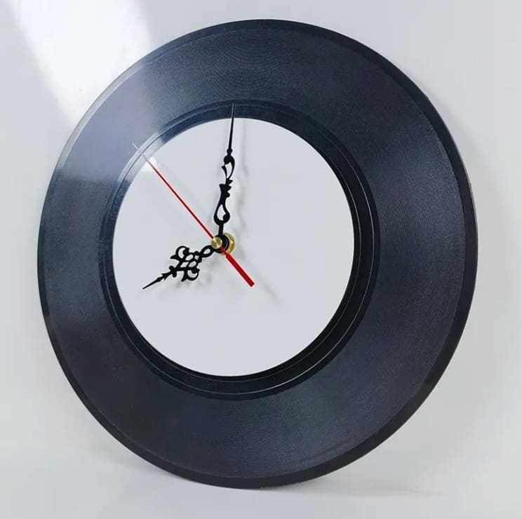 Sublimation Blanks : Classic Record Vinyl Style Clock with Glossy sublimation MDF
