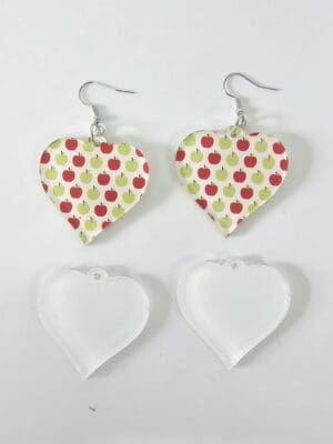 Laser Sublimation Blanks : (EARR11) 3mm Blank Subli Acrylic Africa Earrings + attachments