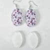 Laser Sublimation Blanks : (EARR3) 3mm Blank Subli Acrylic Oval Earrings + attachments