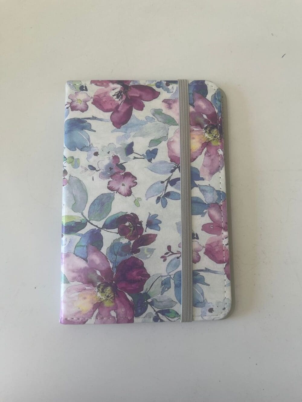 Purple Flora Sublimation Blanks : PU Leather Passport Holders