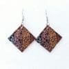 Laser Sublimation Blanks : (EARR8) 3mm Blank Subli Acrylic Square Angled Earrings + attachments