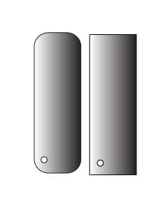 Sublimer Tag Nameplate Sublimation Blanks : 3mm White Sublimer Sublimer Tag Number Plate Keychain + Split Ring