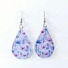 Tear Drop Earring EARR1b Laser Sublimation Blanks : (EARR1) 3mm Blank Subli Acrylic Tear Drop Earrings + attachments