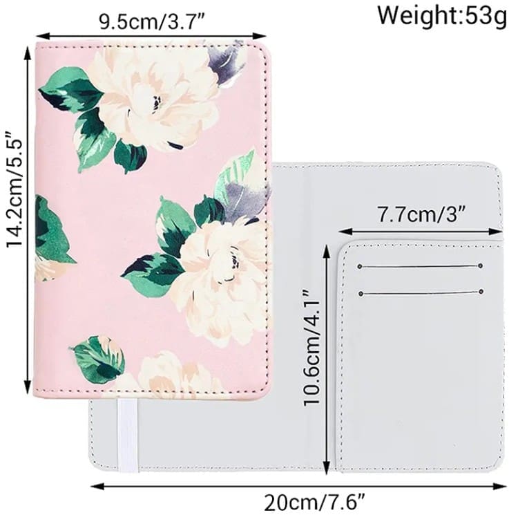 passport holder Sublimation Blanks : PU Leather Passport Holders
