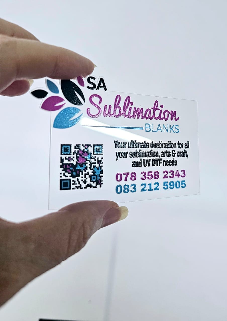 UV DTF : Acrylic Business Cards Direct Print (1, 1.5mm)