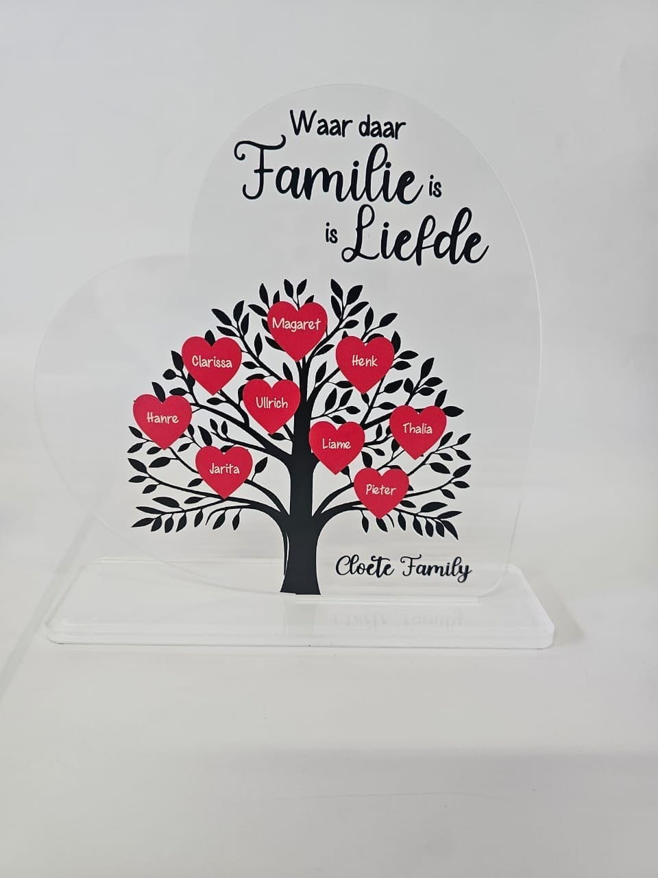 UV DTF Direct Print : Heart Family Tree, Where there is Family there is love