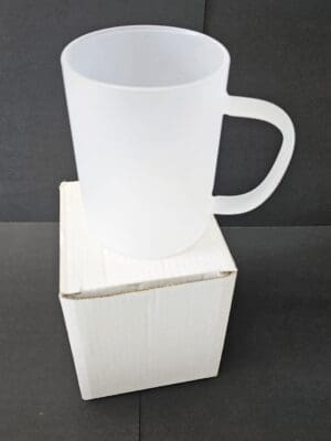 Frosted 15oz mug on box Sublimation Blanks : 15oz Frosted Mug (Fine Glass) (TTX)