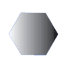 Laser : Hexagon MDF Glossy Sublimation Board