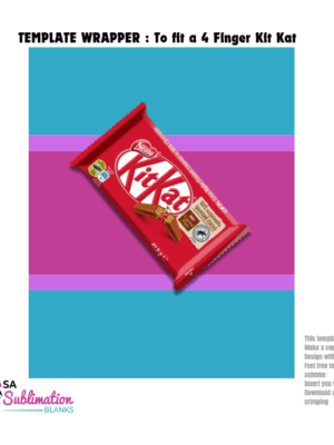 Design Corner : Template for 4 Finger Kit Kat (for Canva or PDF Download)