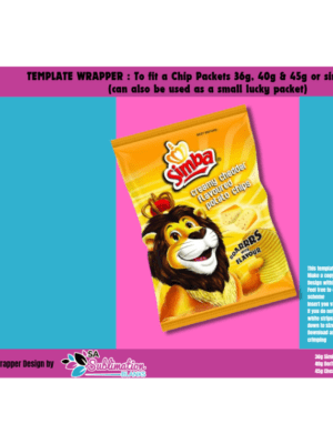 Design Corner : Template for Small A5 Chip or Lucky Packet (for Canva or PDF Download)