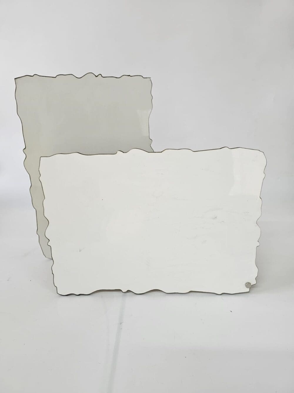 Laser Sublimation Blanks : Super Glossy 3mm Sublimation SINGLE Side Curvy Frame with silver floating standoff (A6, A5, A4, A3 Portrait or Landscape)