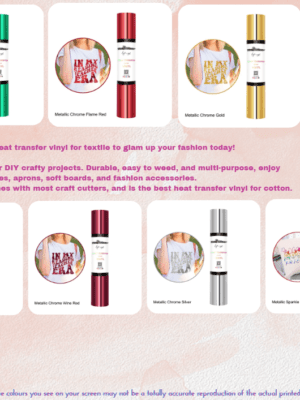 Metalic Chrome HTV Main Teckwrap : Metalic Chrome HTV Range (30 by 30cm)