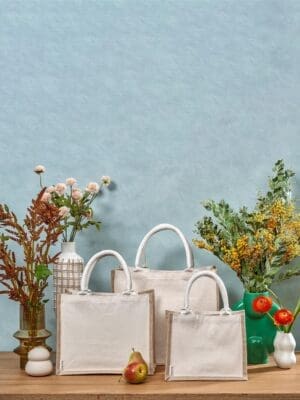 Sublimation Blanks : Okiyo Chinsai Mini Jute & Cotton Gift Bag (AMD)(BG-OK-485)