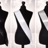 Sublimation Blanks : Blank Party Sash For Sublimation (Black, White & Silver) [TTX]