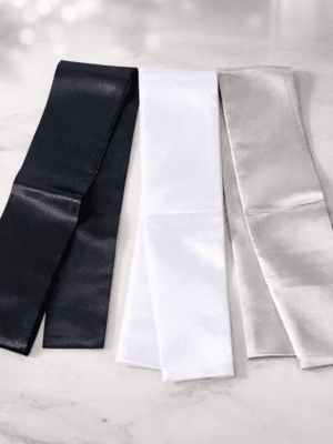 Sublimation Blanks : Blank Party Sash For Sublimation (Black, White & Silver) [TTX]