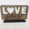 Laser Sublimation Blanks : DIY LOVE Sublimation MDF & Veneer Plaque with Stand