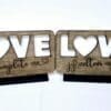 Laser Sublimation Blanks : DIY LOVE Sublimation MDF & Veneer Plaque with Stand