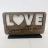 Laser Sublimation Blanks : DIY LOVE Sublimation MDF & Veneer Plaque with Stand