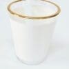 Sublimation Blanks : 1.5oz Shot Glass With White Patch & Gold Rim (TTX)