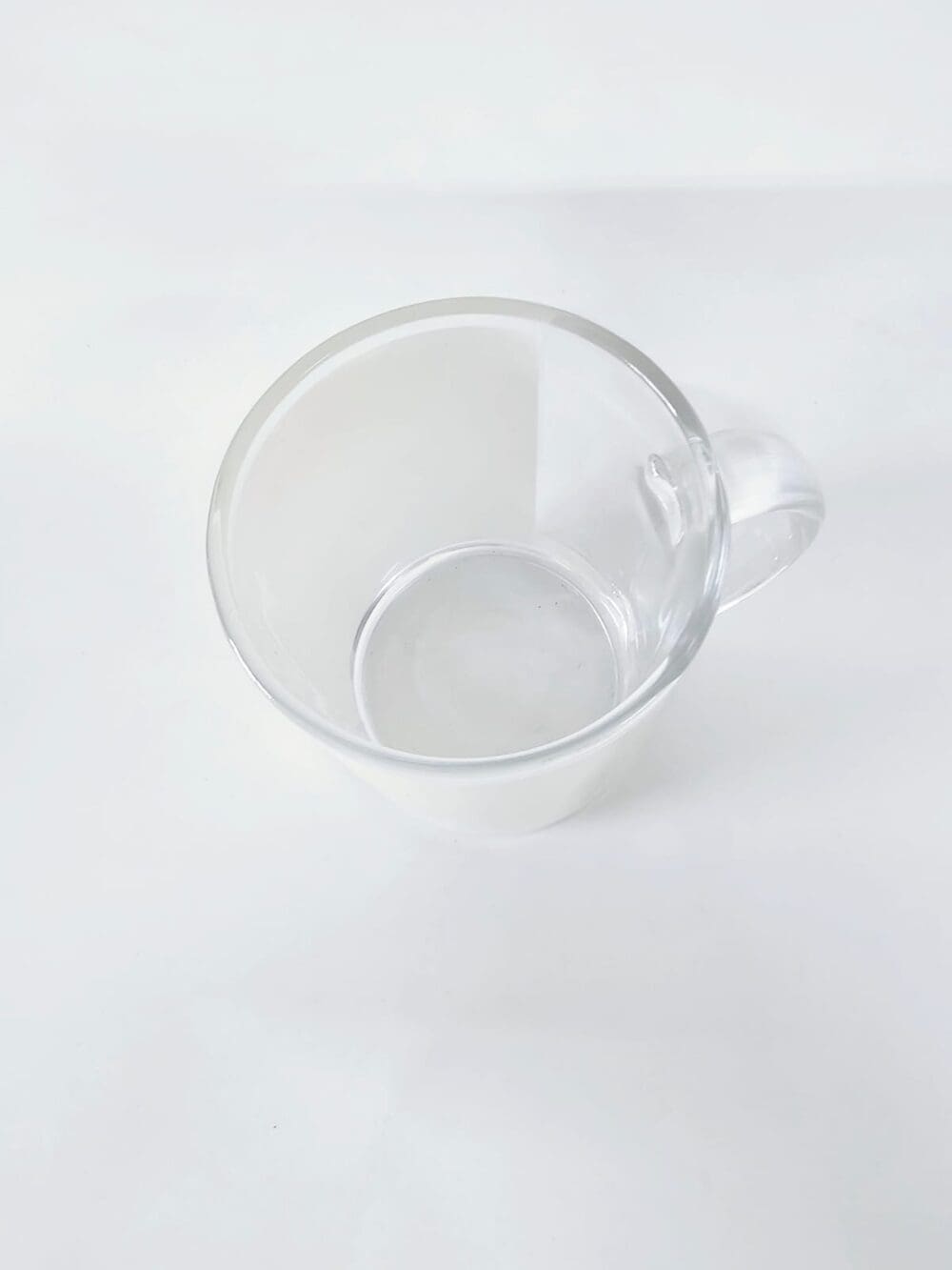 11oz Glass Mug with Patch Top View Sublimation Blanks : 11oz Plain Glass Patch Mug
